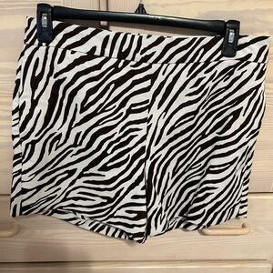 Charter Club Brown and White Animal Print Shorts